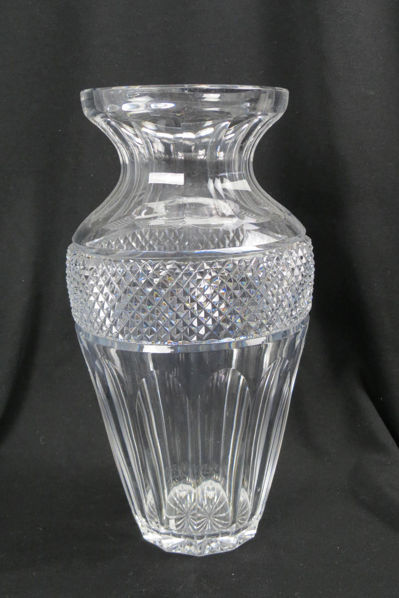 Large Cut Crystal Vase, (1 of 5)