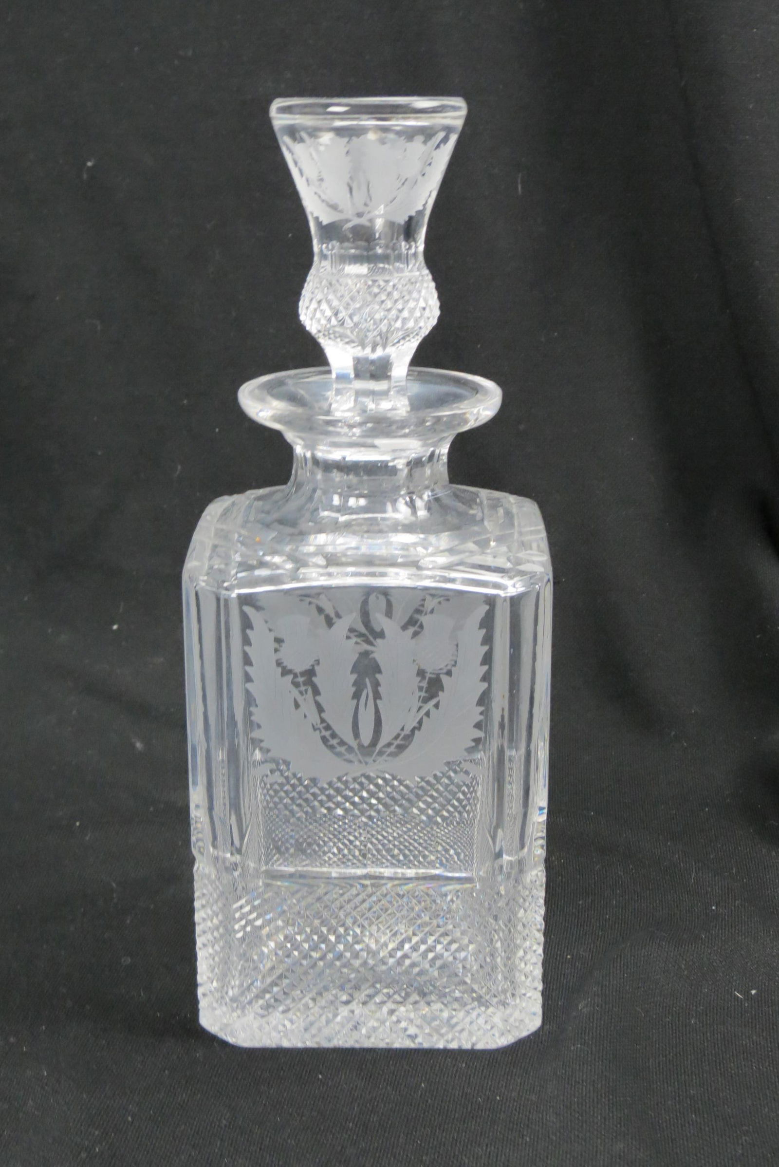 Scottish Cut Glass Decanter, (1 of 5)