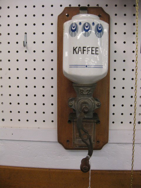 Antique Wall Mount Coffee Mill, European.: European.