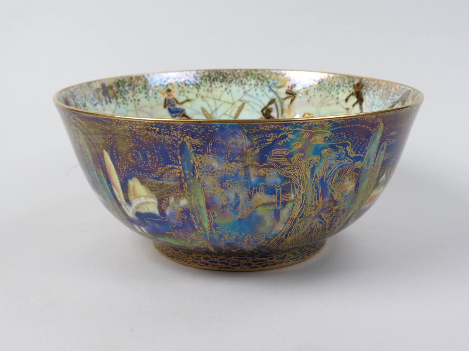 Wedgwood Fairyland Lustre Imperial Bowl,: designed by Daisy Makeig-Jones, circa 1925, 9" diameter, 4" tall, excellent.........................MISS DAISY'S LEGACY: FAIRYLAND LUSTRE BY WEDGWOODMar 1, 2019 | Lyndon LasiterThere are few examples 
