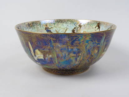Wedgwood Fairyland Lustre Imperial Bowl,: designed by Daisy Makeig-Jones, circa 1925, 9" diameter, 4" tall, excellent.........................MISS DAISY'S LEGACY: FAIRYLAND LUSTRE BY WEDGWOODMar 1, 2019 | Lyndon LasiterThere are few