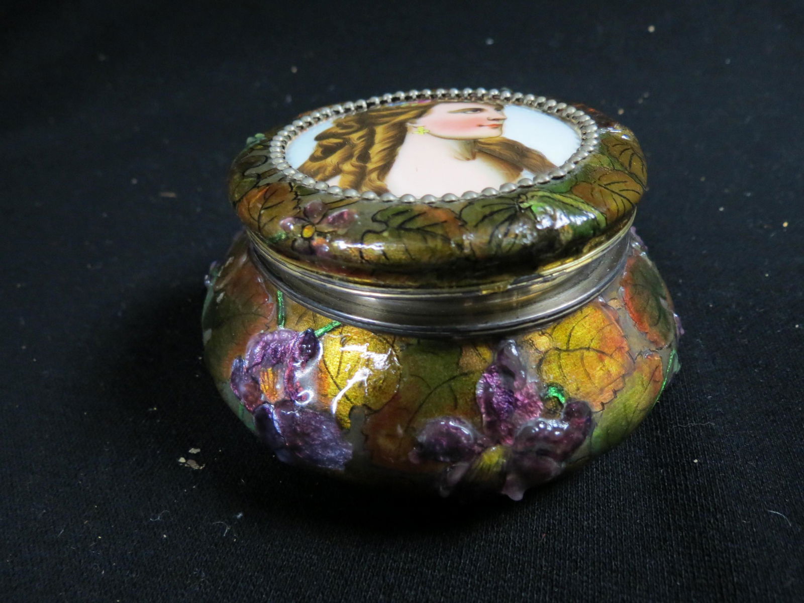 Sevres French Sterling & Enamel Box, (1 of 4)