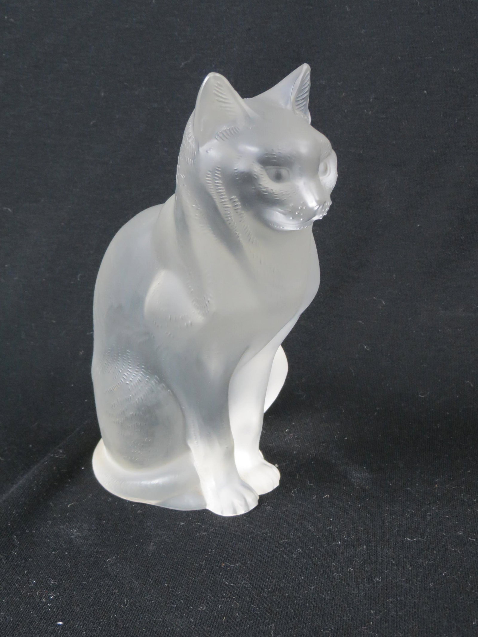 Lalique Crystal Figurine of a Cat, (1 of 6)