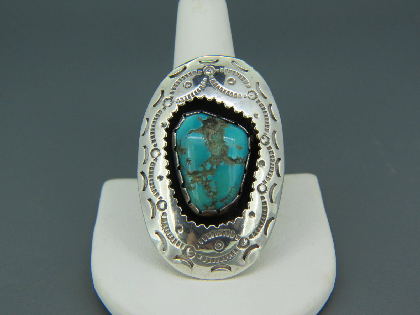 Men's Navajo Turquoise & Sterling Ring, (1 of 8)