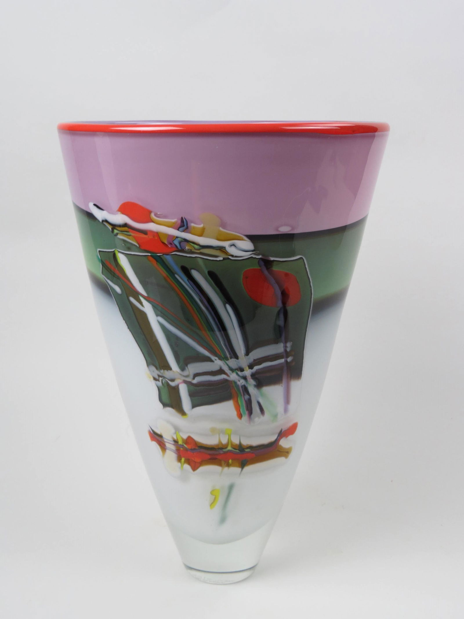 Ricky Bernstein Art Glass Vase, (1 of 5)