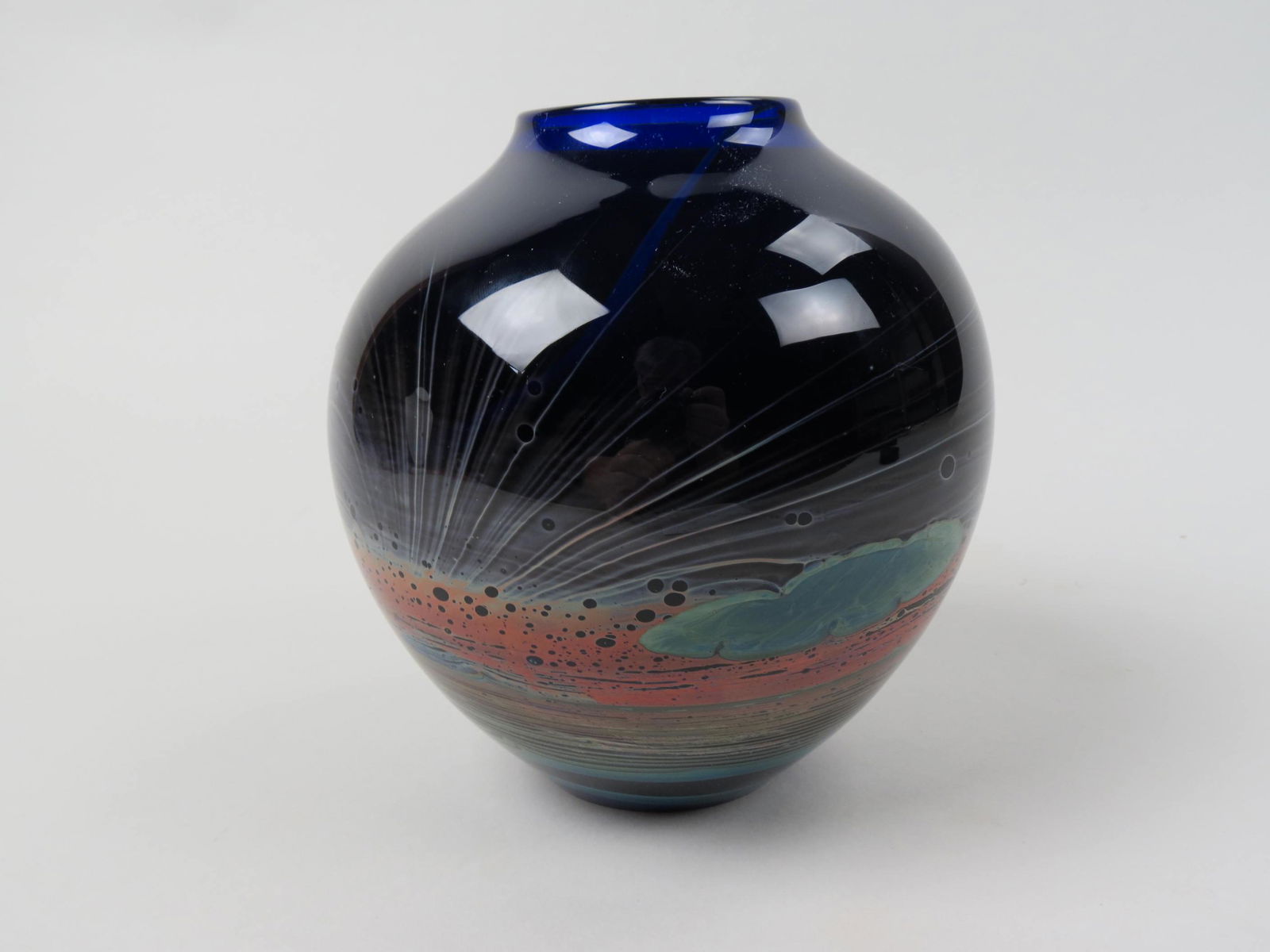 John Lewis Art Glass Vase "Moonscape", (1 of 5)