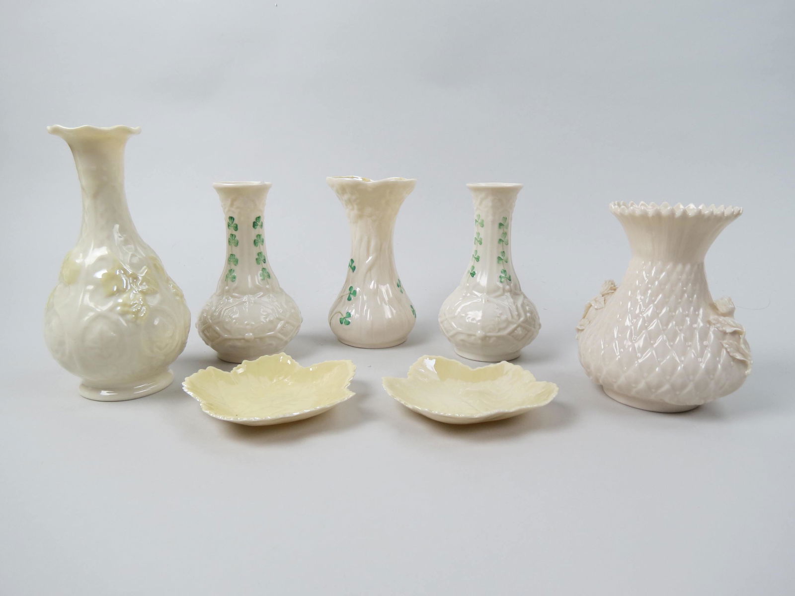 7 pcs. Irish Belleek Porcelain, (1 of 10)