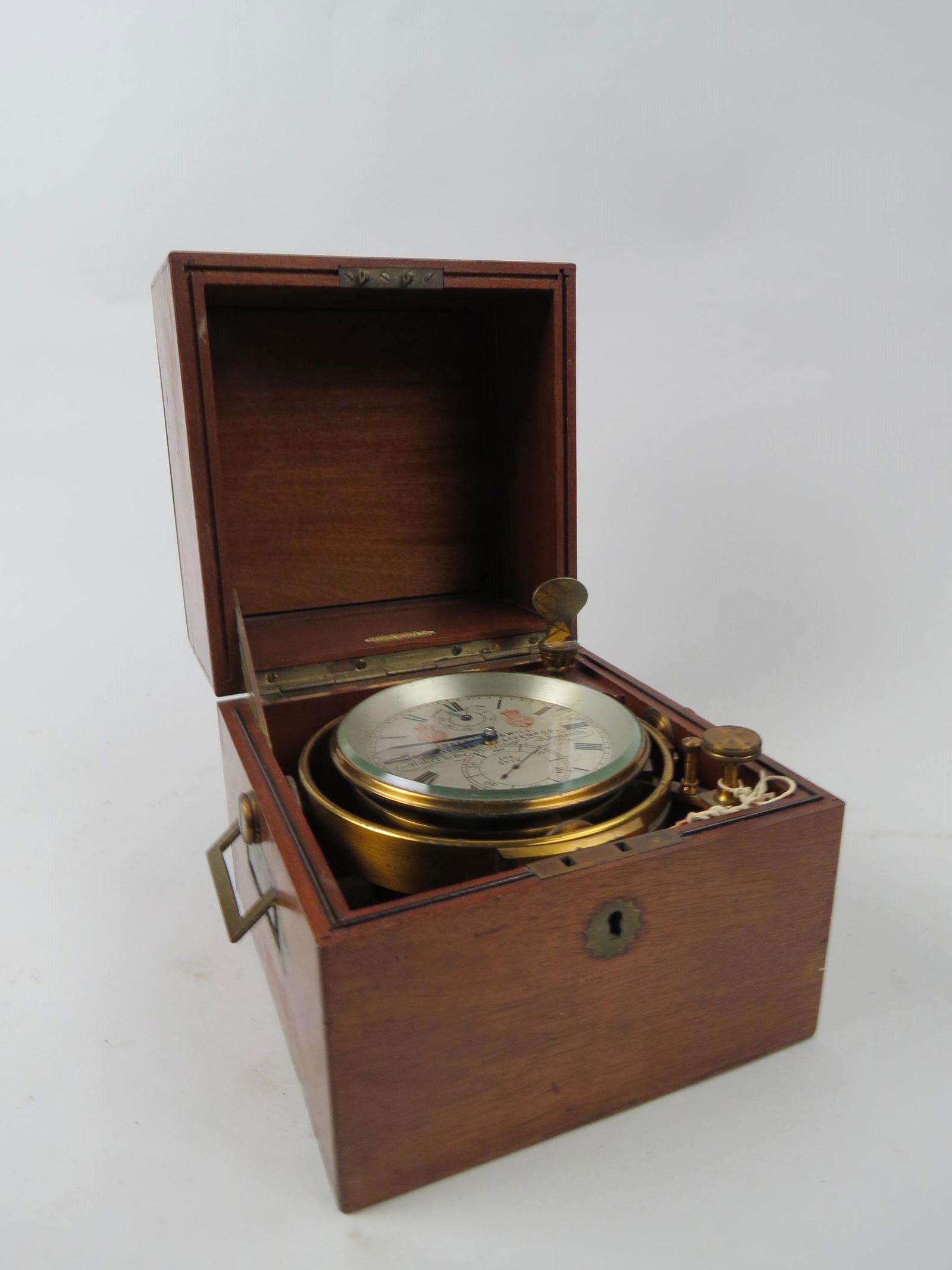 Antique Ship's Clock by Joseph Sewill, (1 of 6)