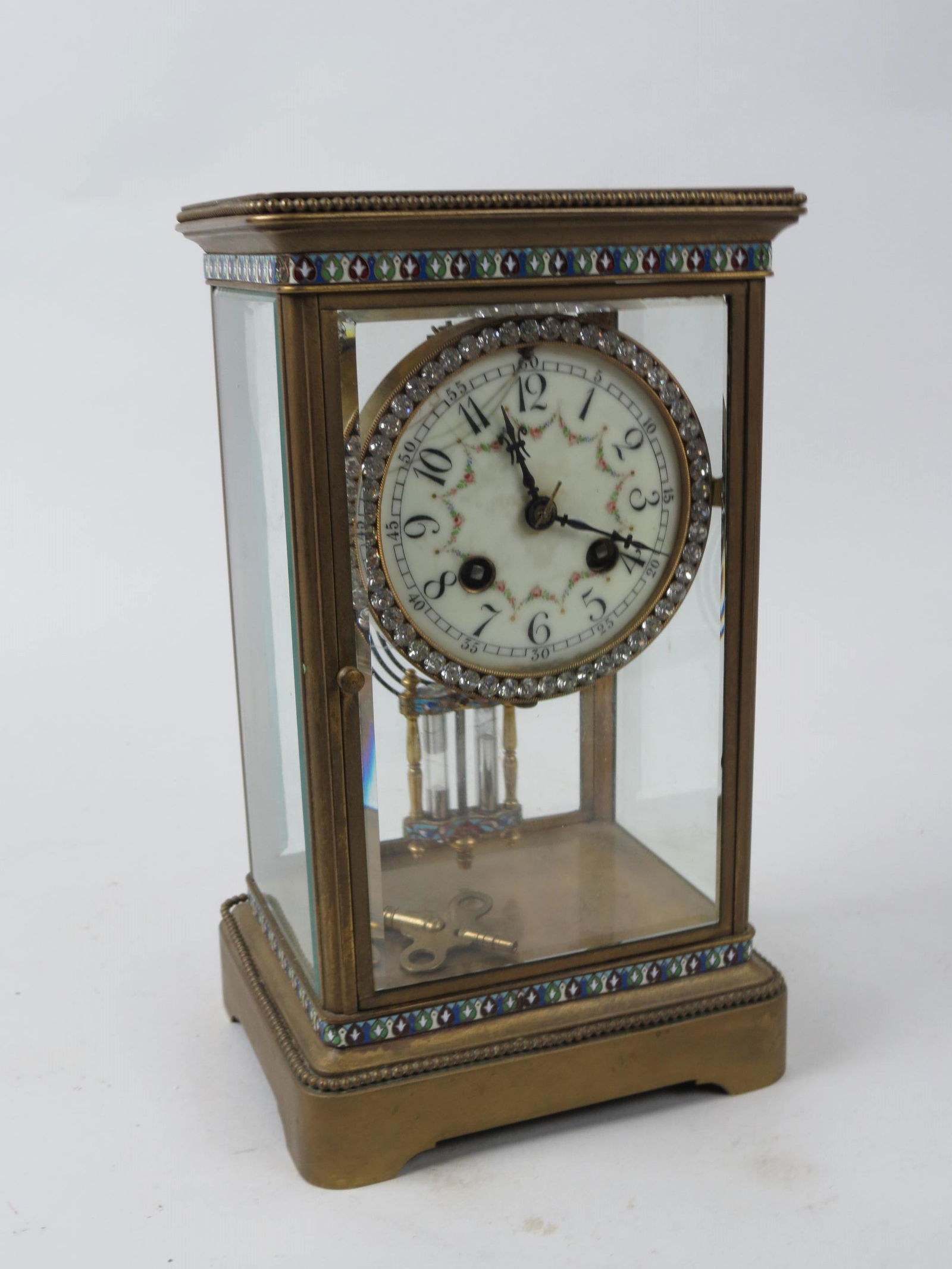Japy Freres French Champleve Mantle Clock, (1 of 4)