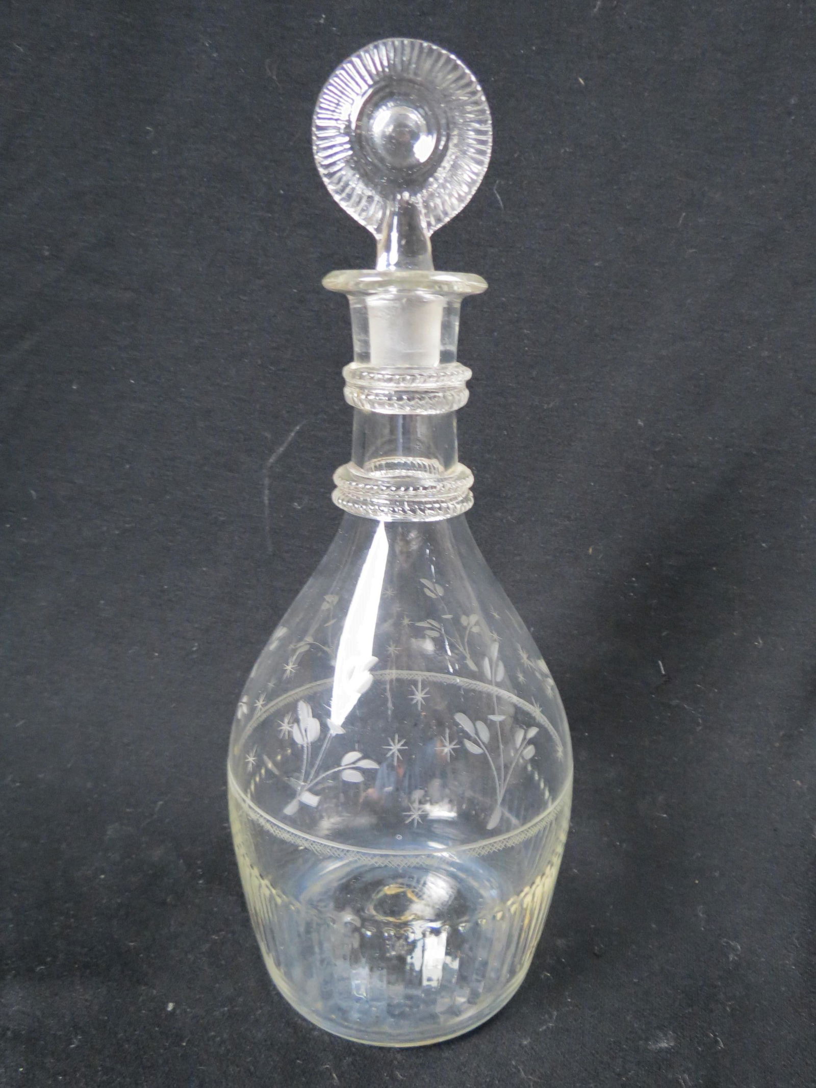 Early American Glass Decanter, (1 of 4)