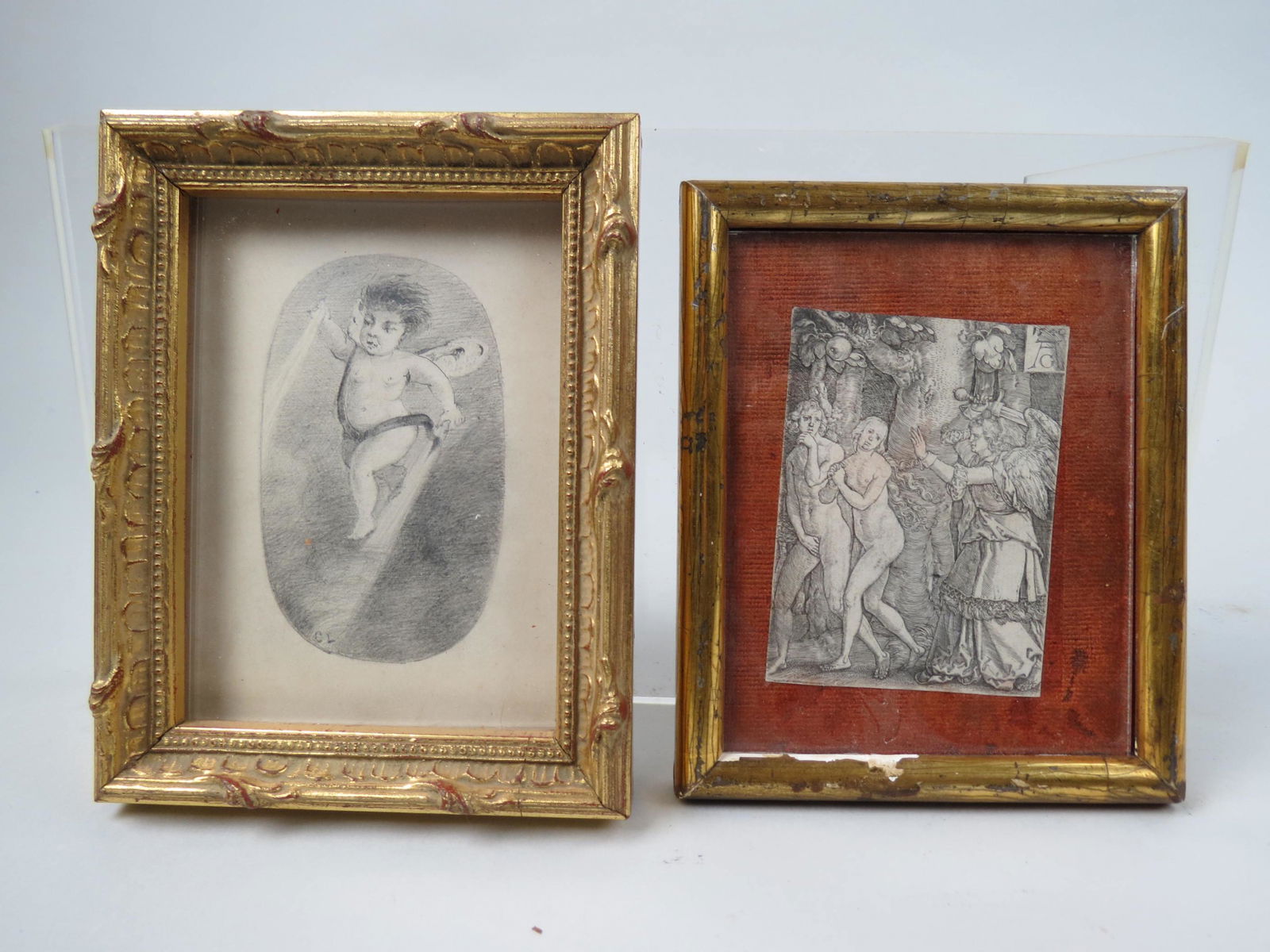 2 Miniatures; Charles de Lesseps drawing (1 of 3)