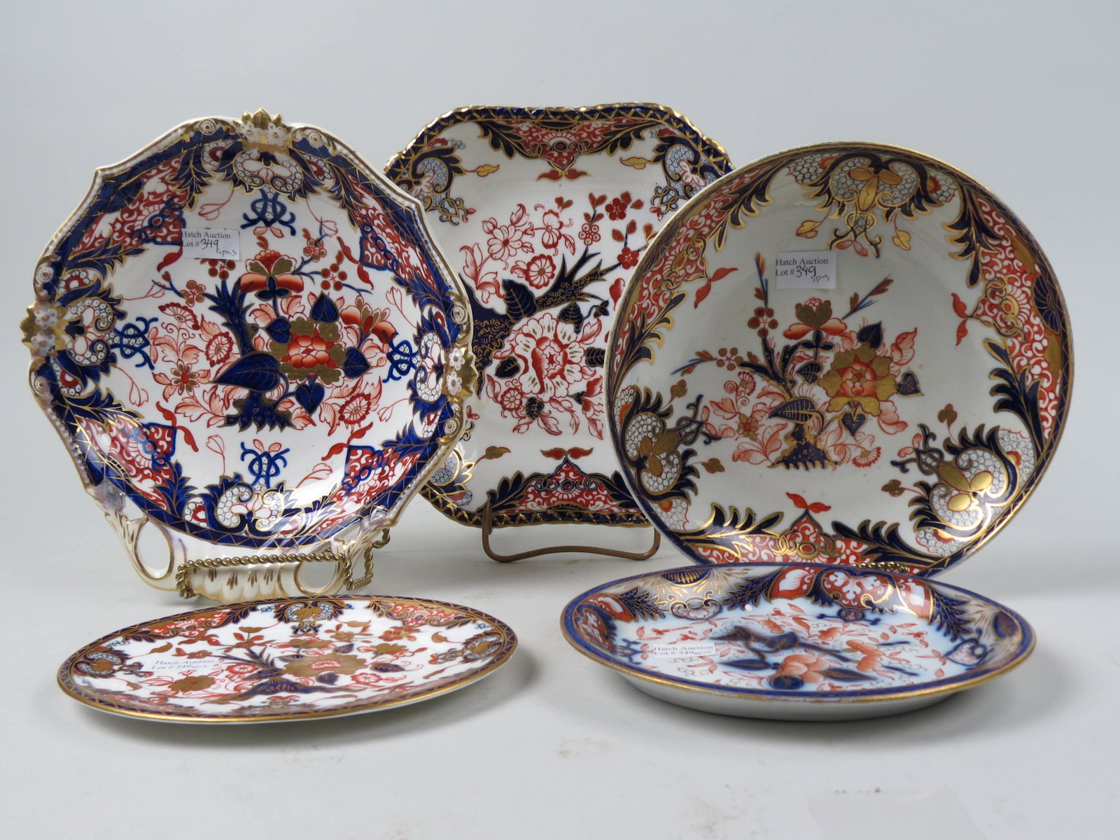 5 pcs. Antique Crown Derby China, (1 of 5)