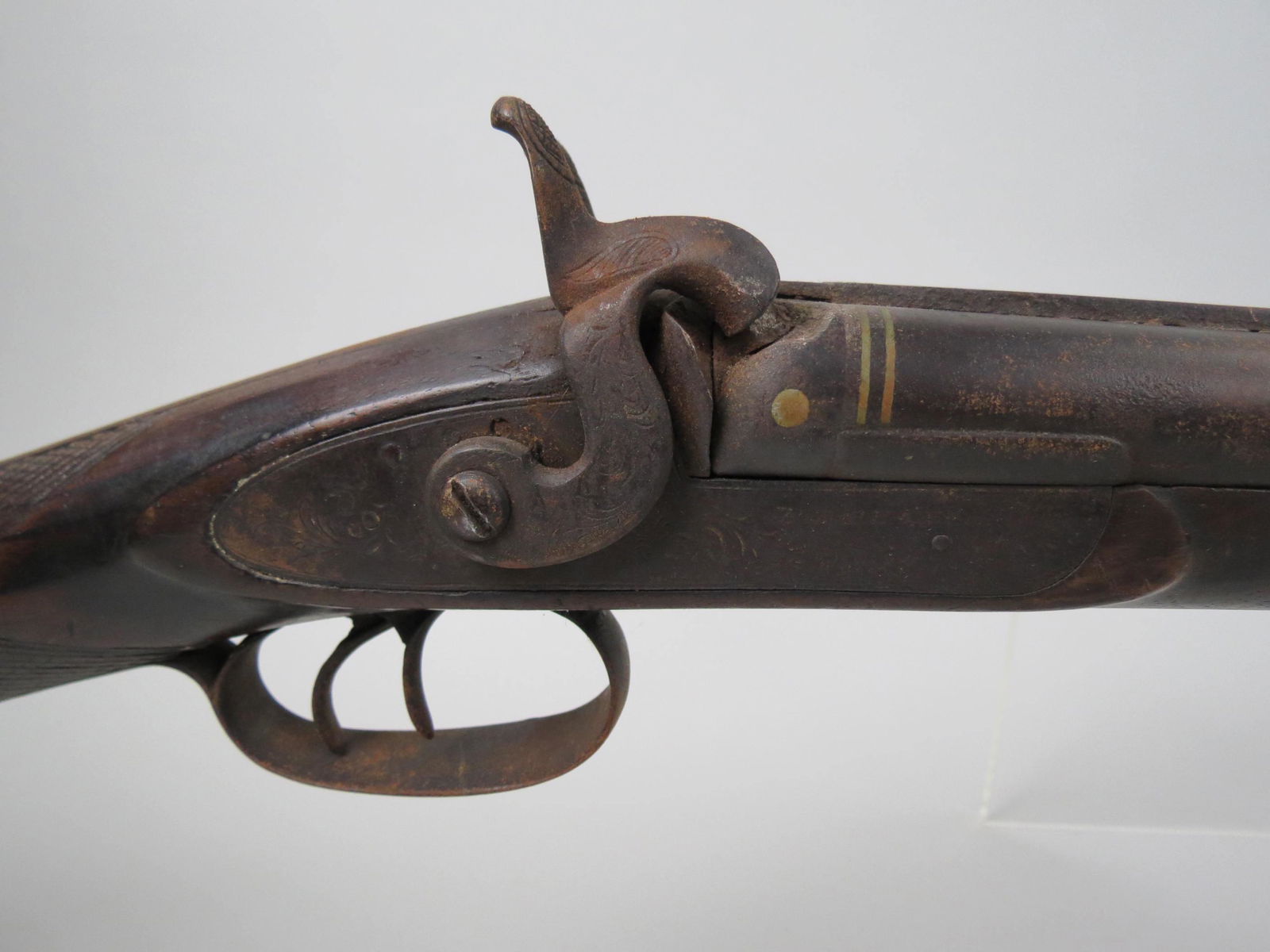 Perkins Percussion Double Barrel Shotgun, (1 of 9)