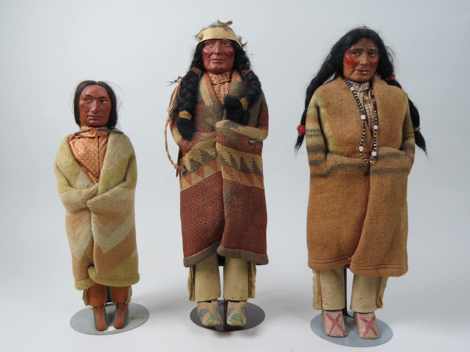 3 Skookum Indian Dolls, (1 of 6)