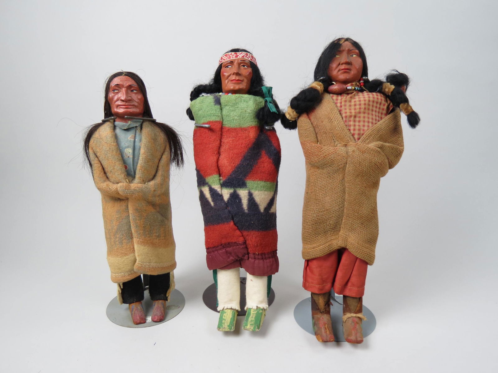 3 Skookum Indian Dolls, (1 of 5)