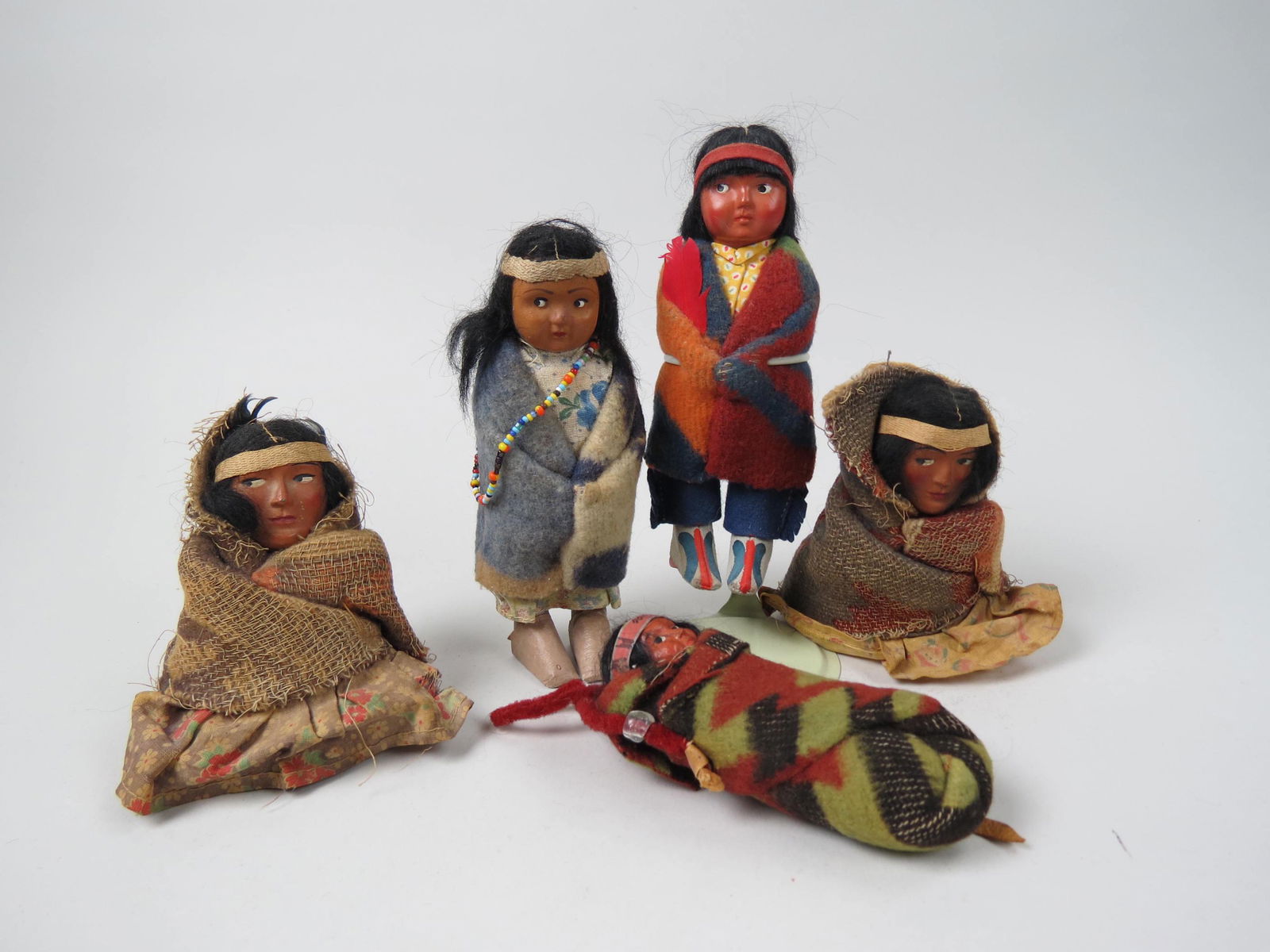 5 Skookum Indian Dolls, (1 of 5)
