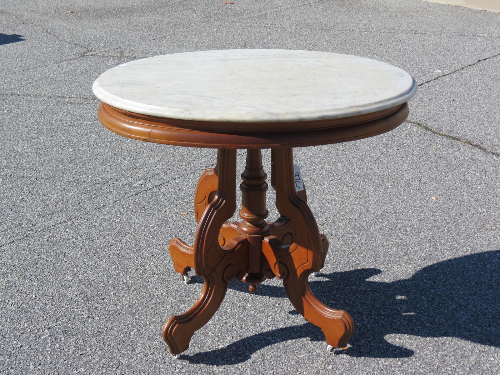 19th Century Marble Top Table, (1 of 4)