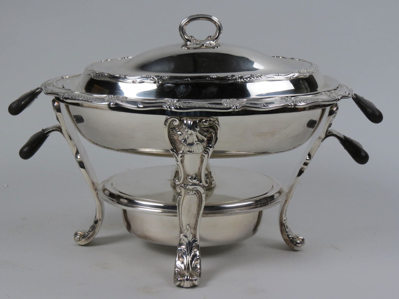 Gorham Silver Soldiered Oval Server, (1 of 4)