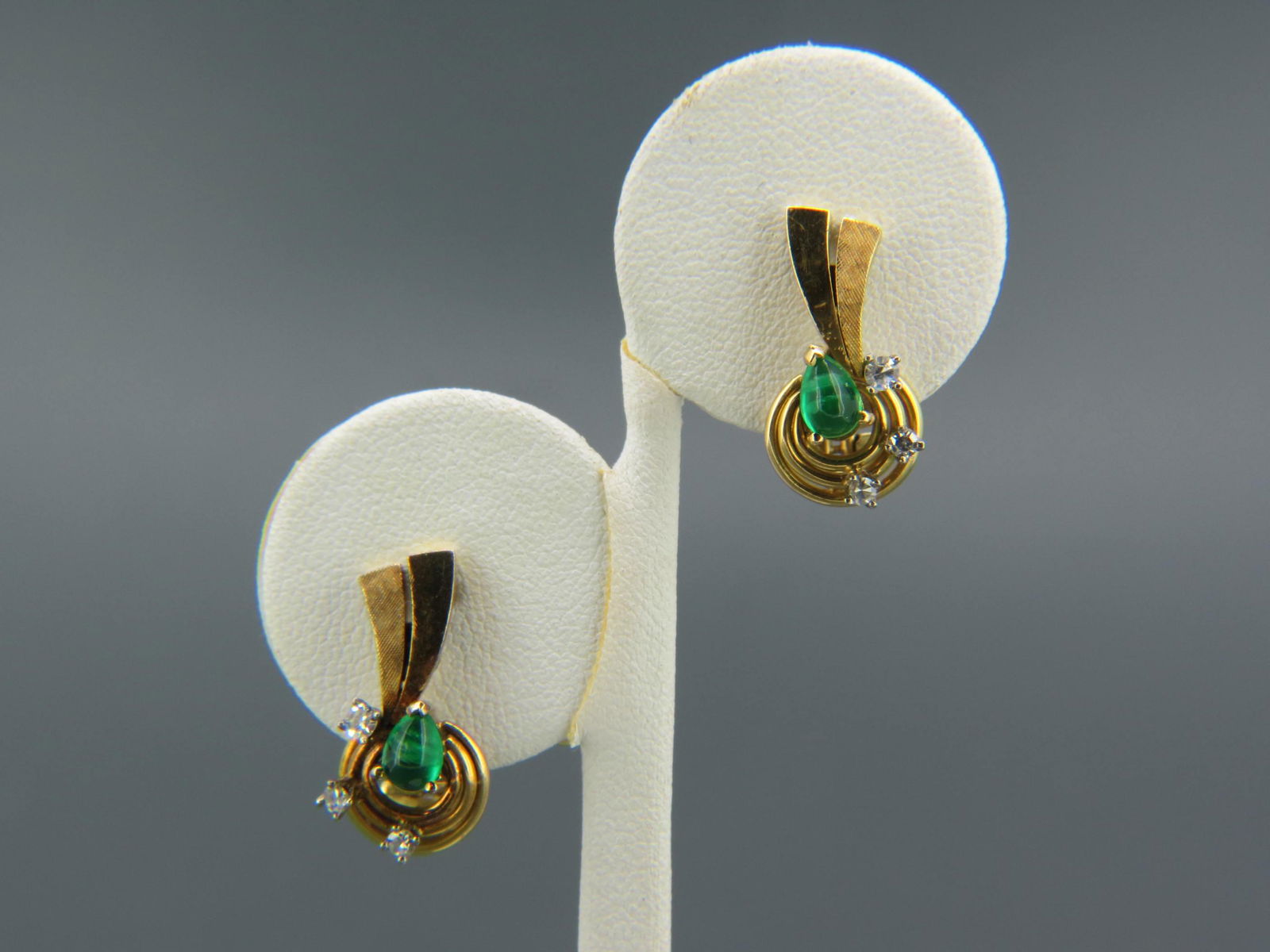 Emerald & Diamond Earrings, (1 of 4)