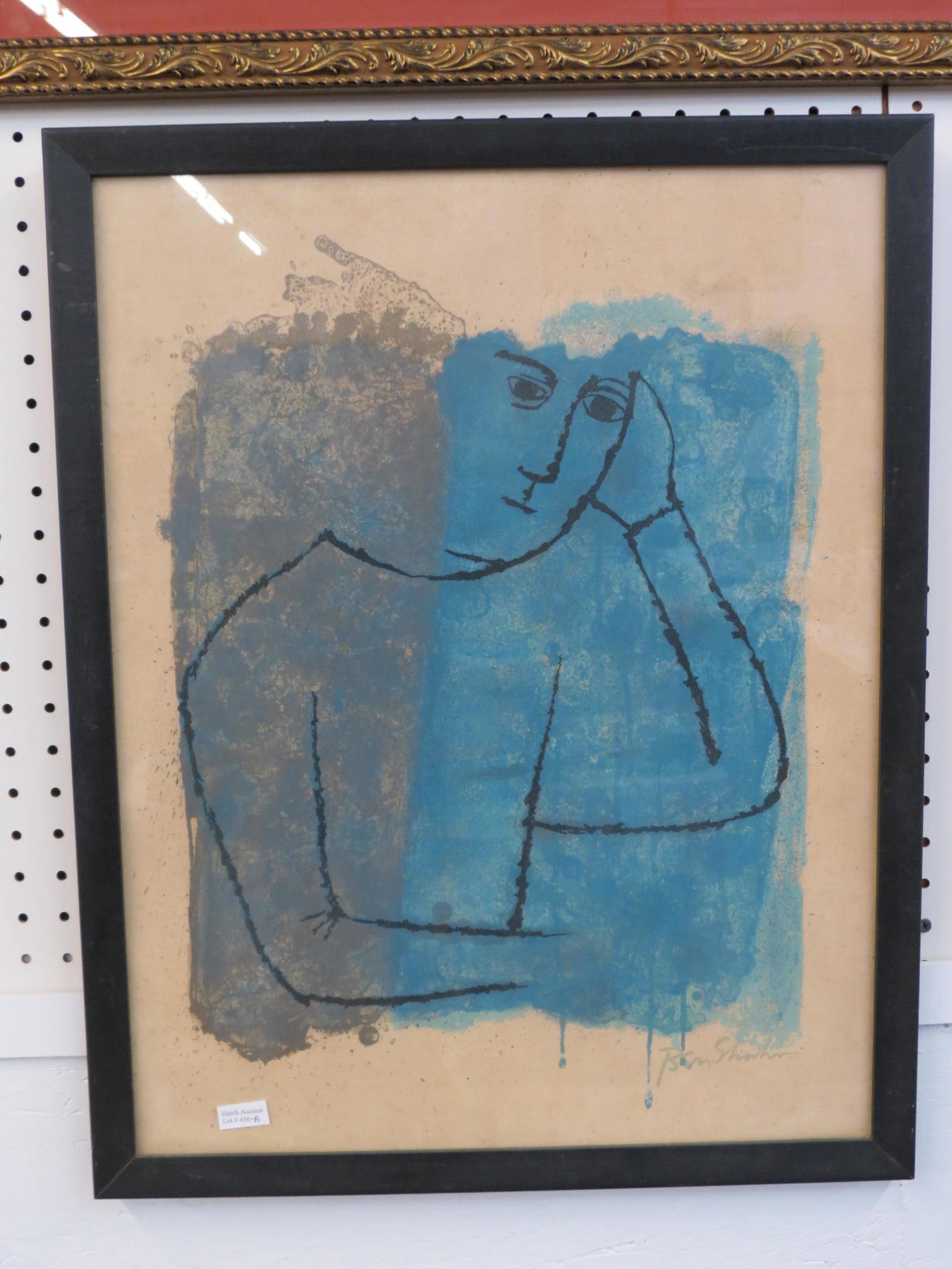 Ben Shahn, lithograph, "In Rooms, Withdrawn (1 of 2)