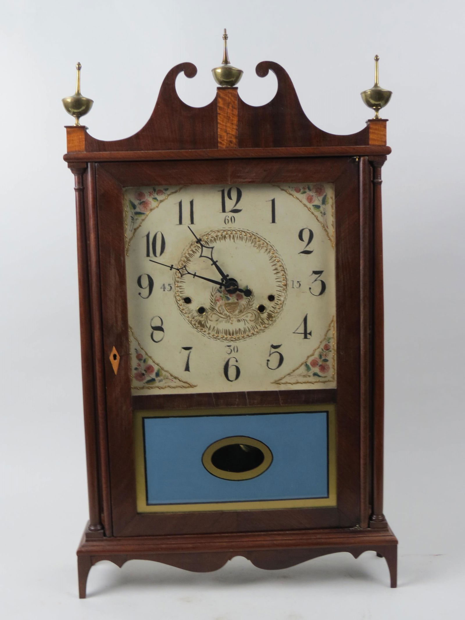 Early American Mantle Clock, weight driven, (1 of 6)