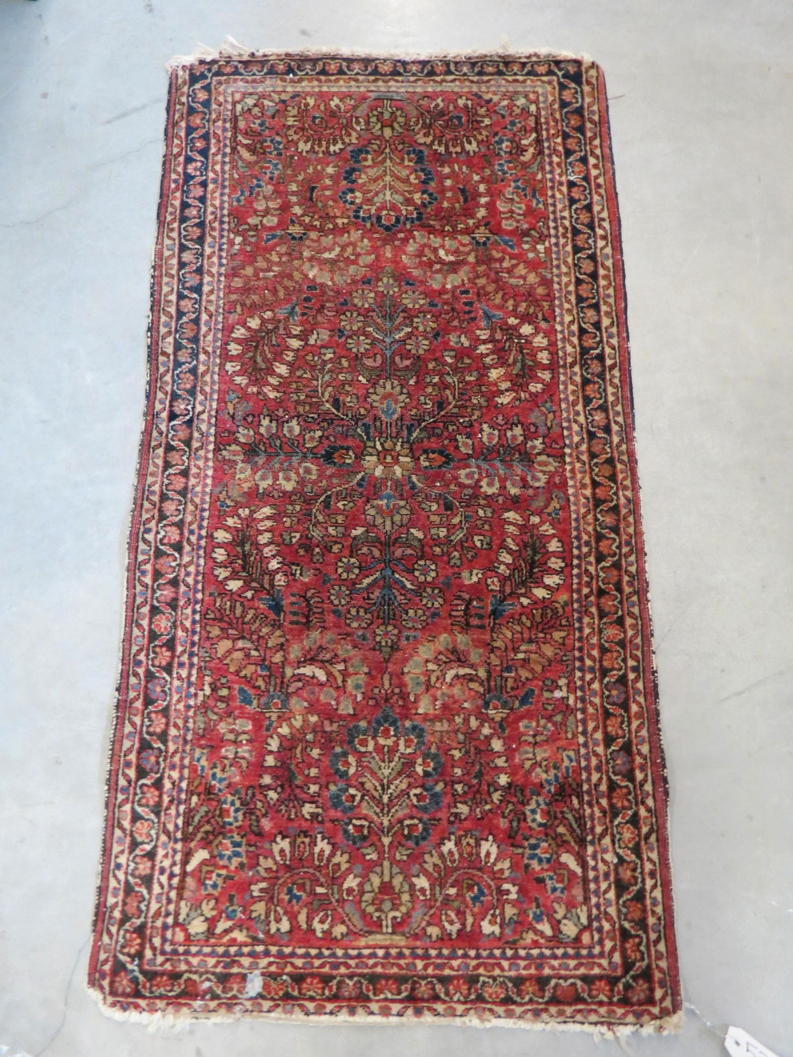 Antique Sarouk Persian Handmade Mat, (1 of 5)