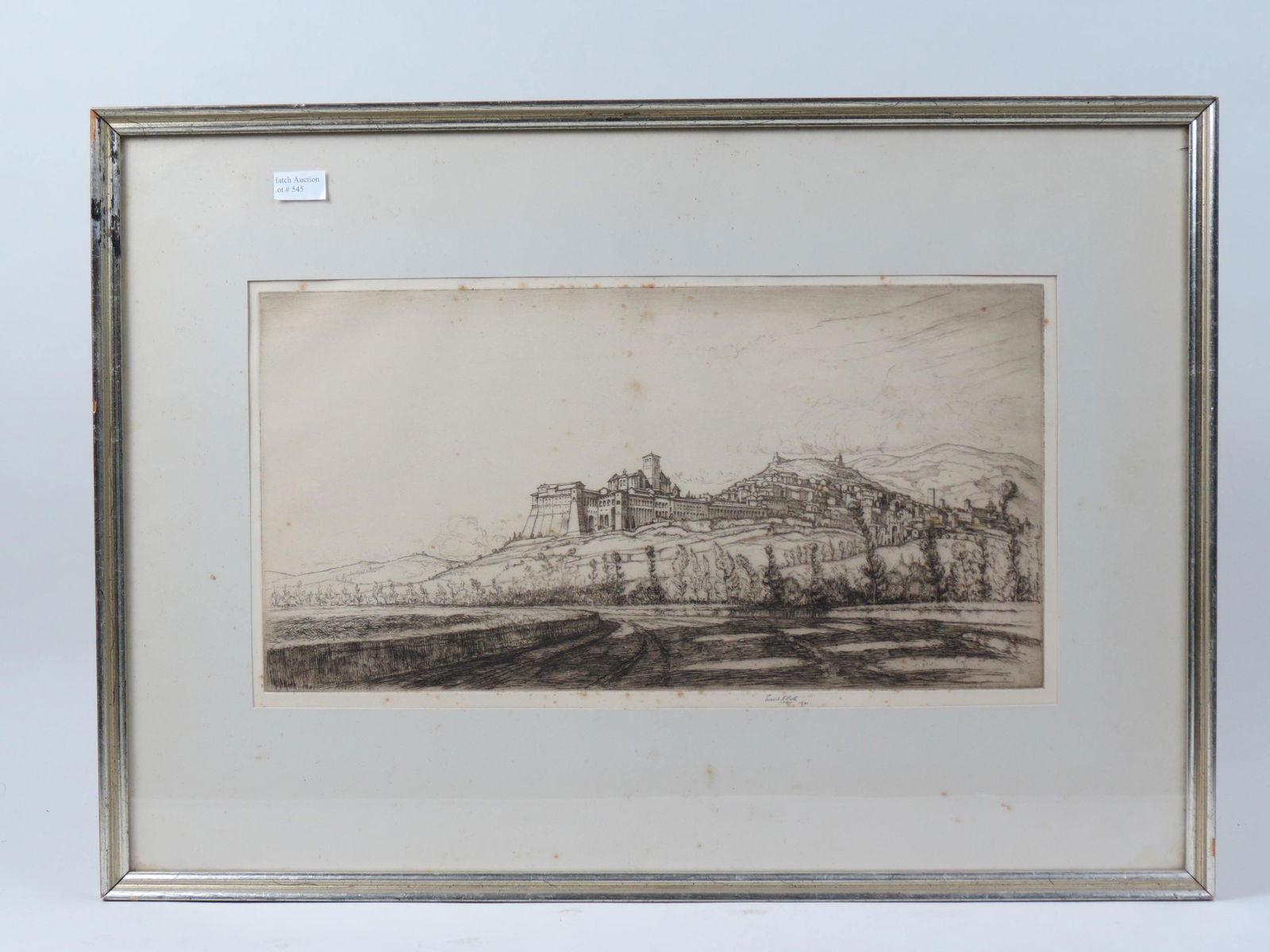 Ernest D. Roth, etching, "Assisi",: pencil signed and dated 1941, well listed artist......Biography from Williams American Art GalleriesErnest David Roth was born on 17 January 1879 in Stuttgart, Germany. A few years later, he and his f