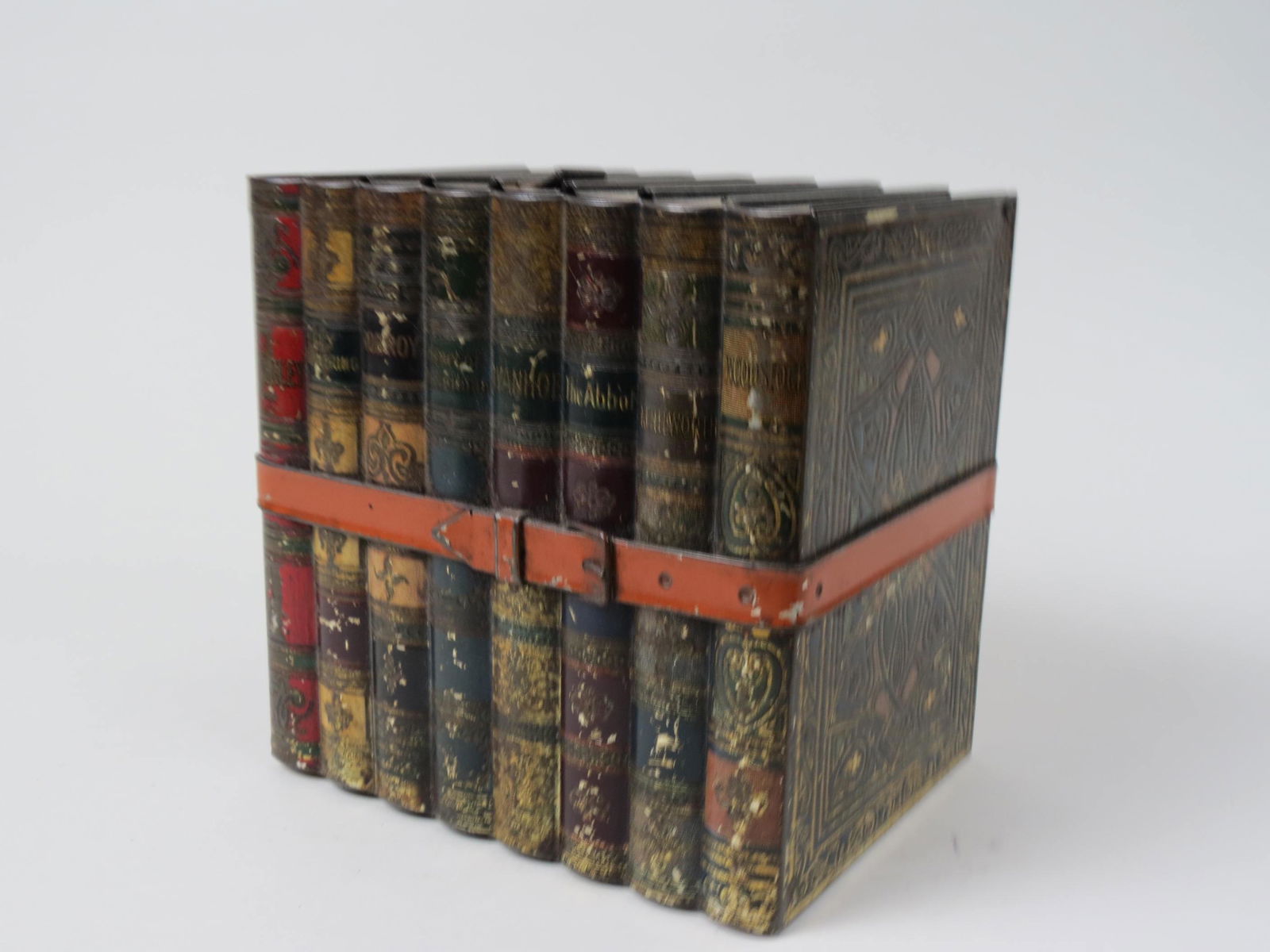 Victorian Biscuit Tin "School Books", (1 of 4)
