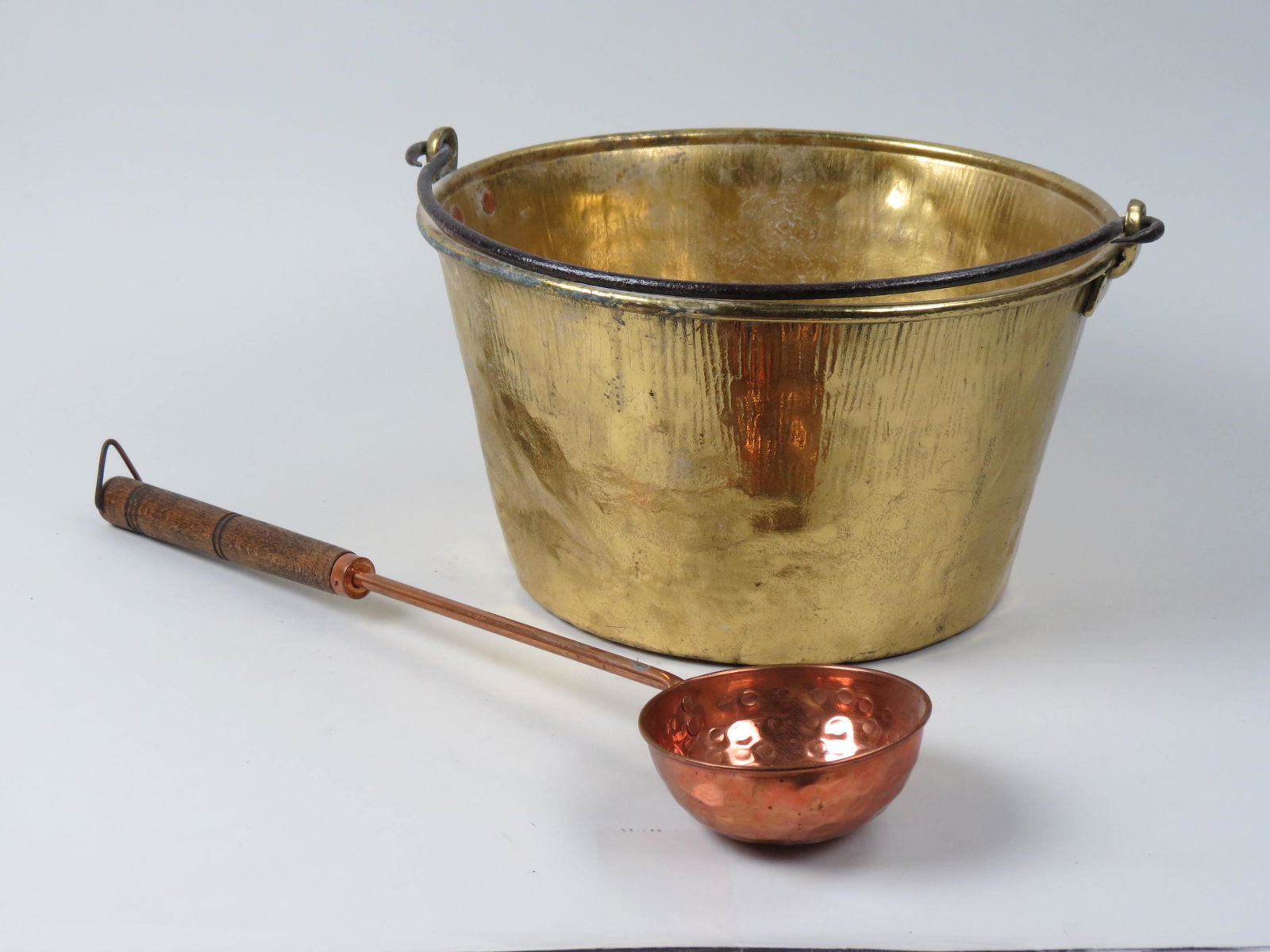 Antique Brass Pail, (1 of 4)
