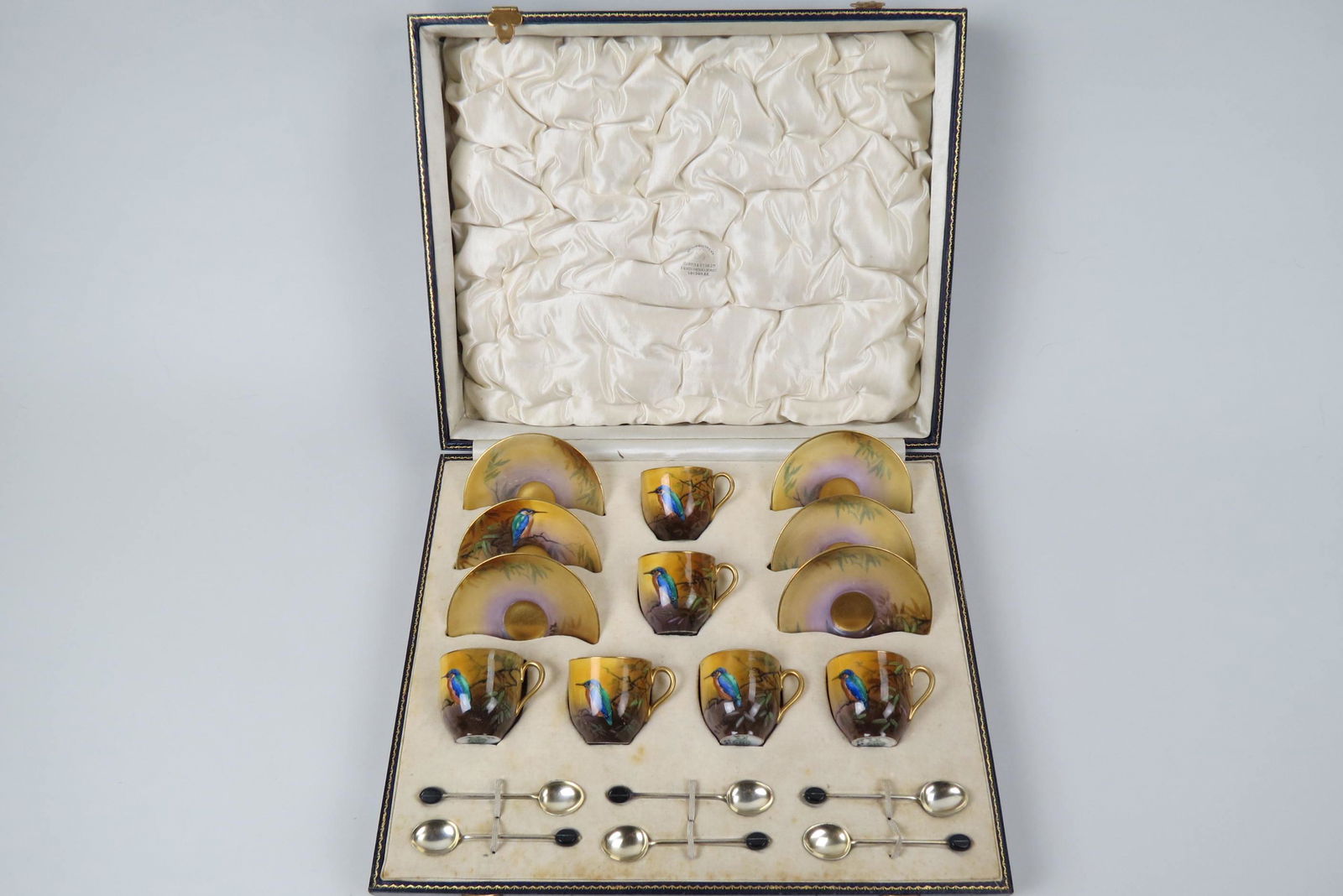 Royal Doulton China Demitasse Set "Kingfisher", (1 of 8)