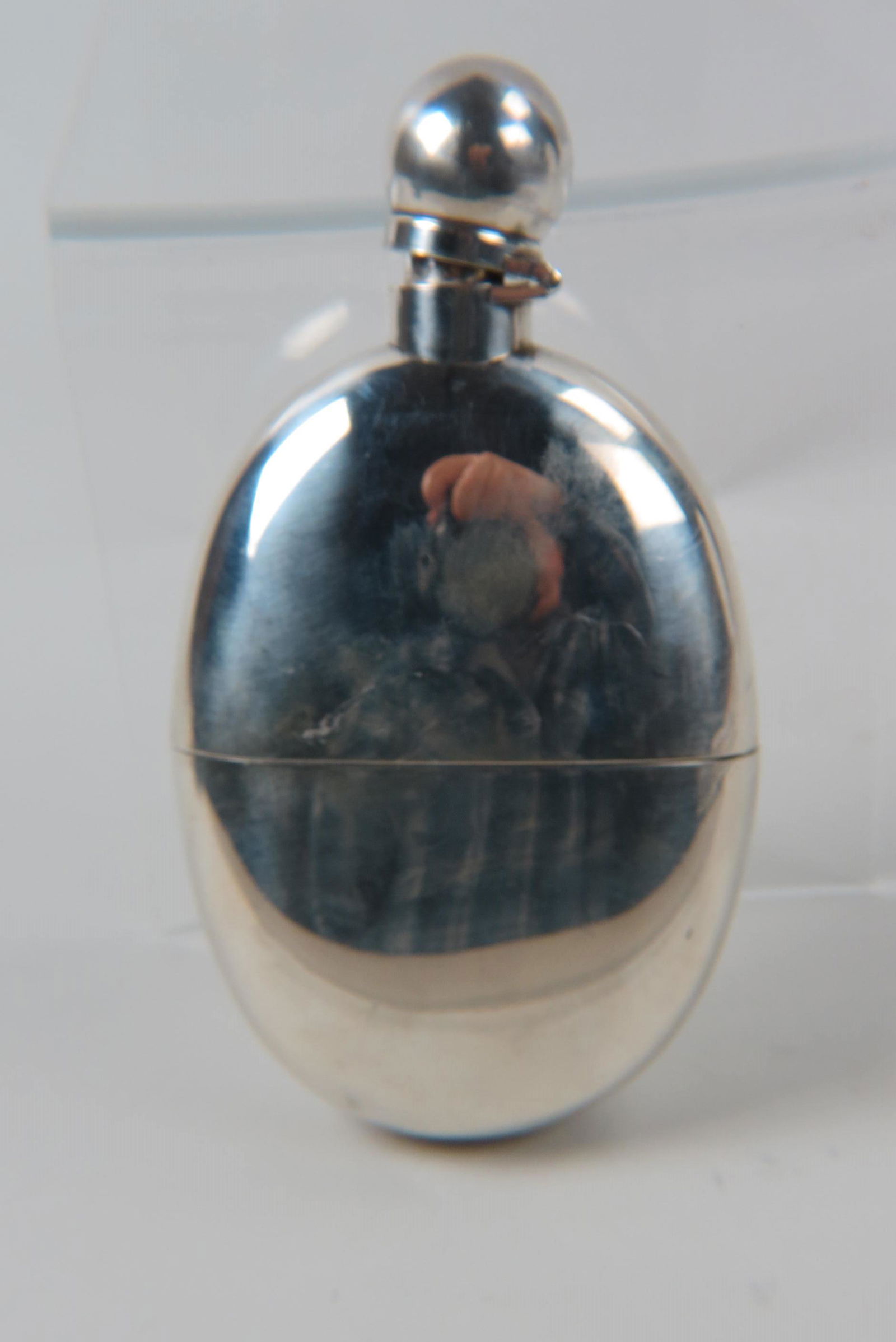 European Sterling Silver Pocket Flask, (1 of 4)