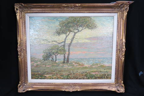 Axel Arnold, oil, "Lonesome Shore",: on canvas, image area 20" X 26" plus frame. Provenance: Charlton Hall Galleries June, 2008, lot 823 where it sold for $2100.00 plus BP ($2415.00 total), then Flat Rock estate......Axel Arnold