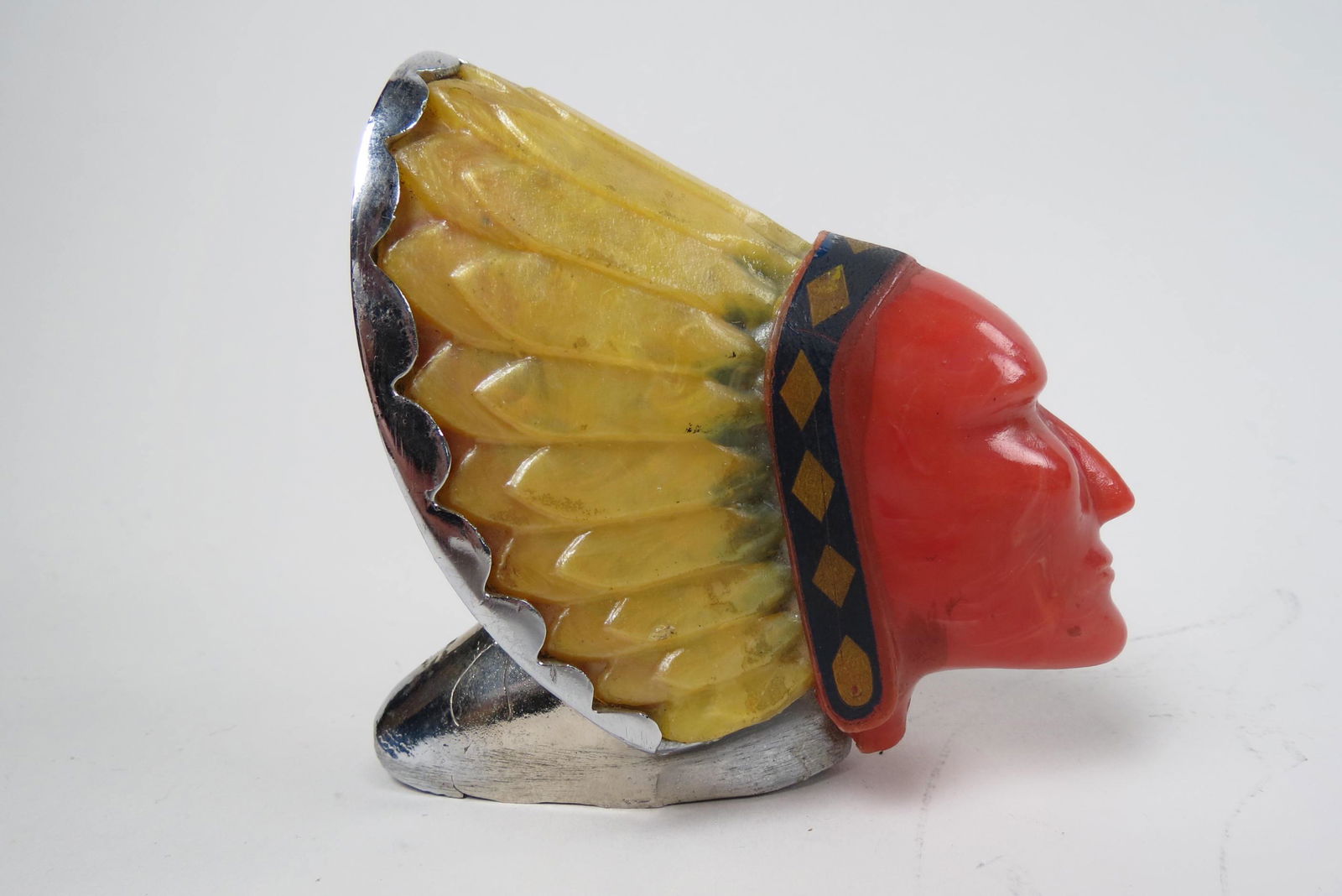 Blackstone Super Chief Indian Illuminated Hood Ornament usually seen on Pontiacs (1 of 6)