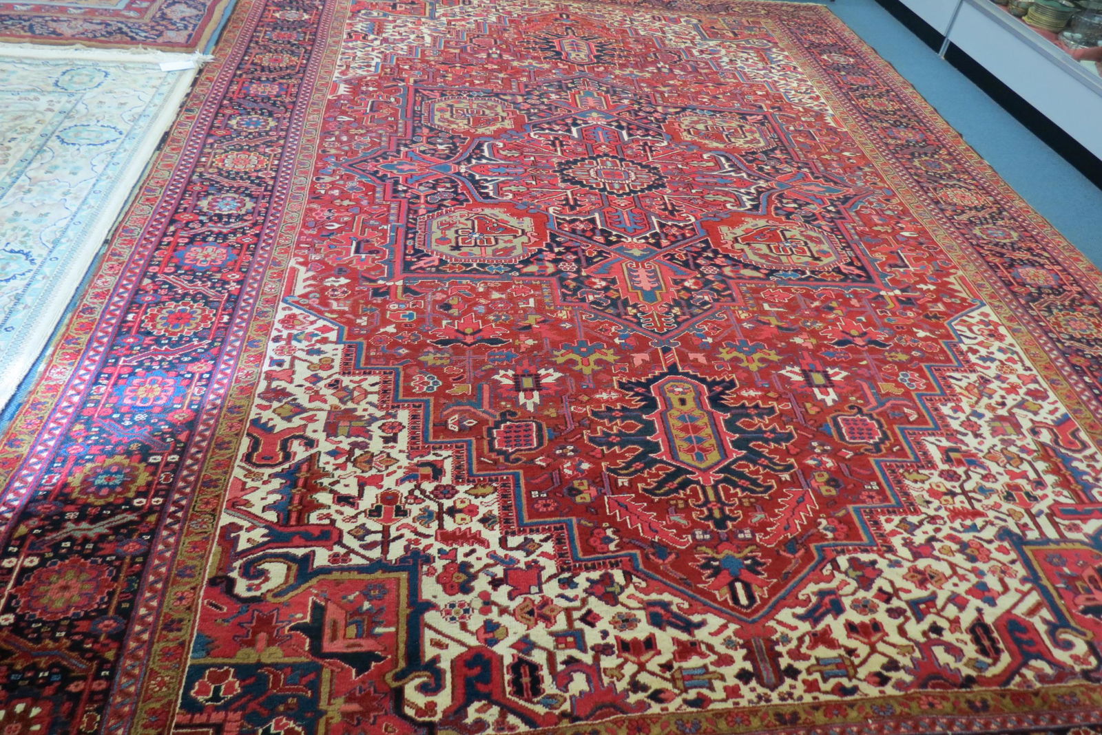 Antique Heriz Persian Handmade Room Size Rug, (1 of 5)