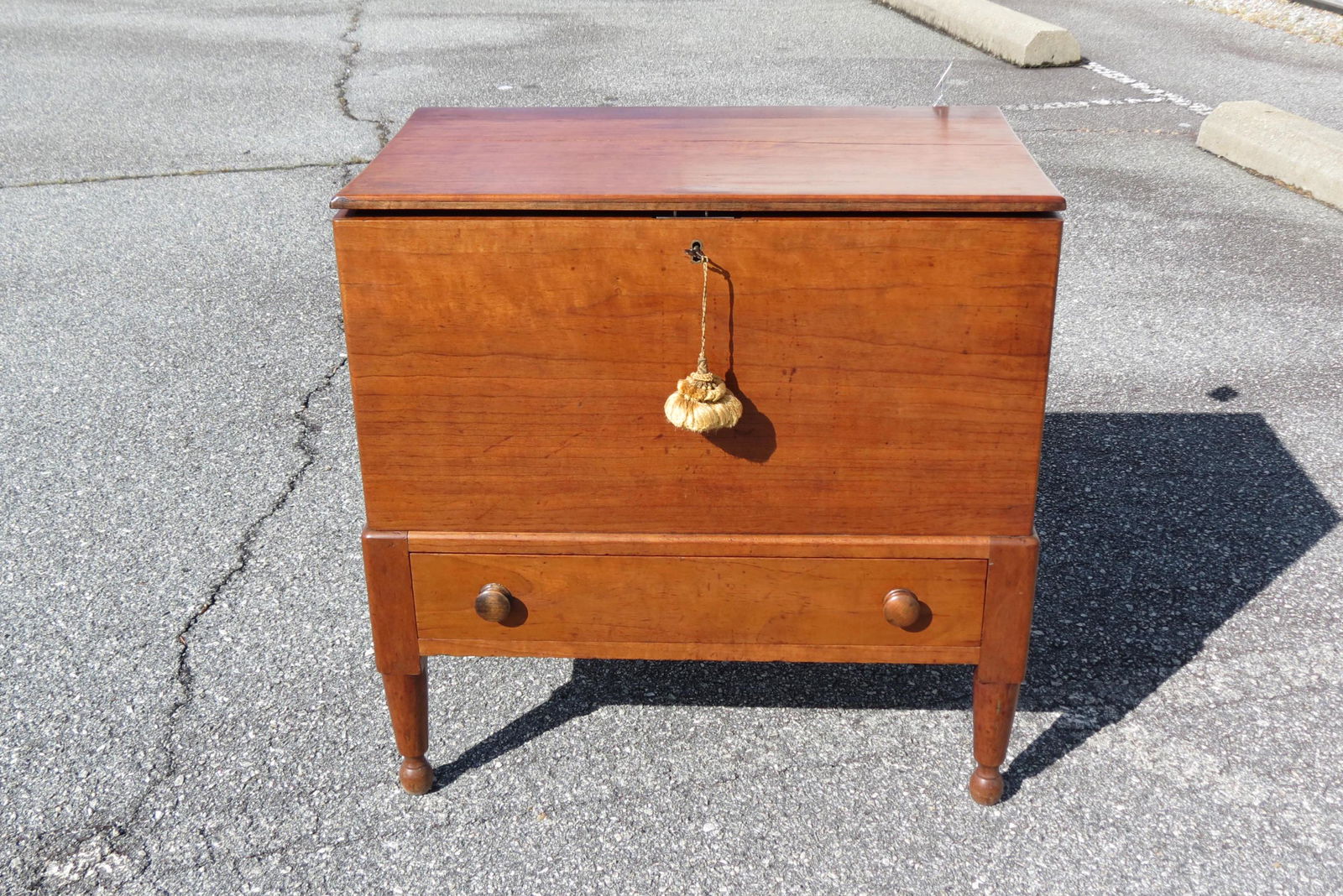 Southern 19th Century Cherry Sugar Chest, (1 of 6)