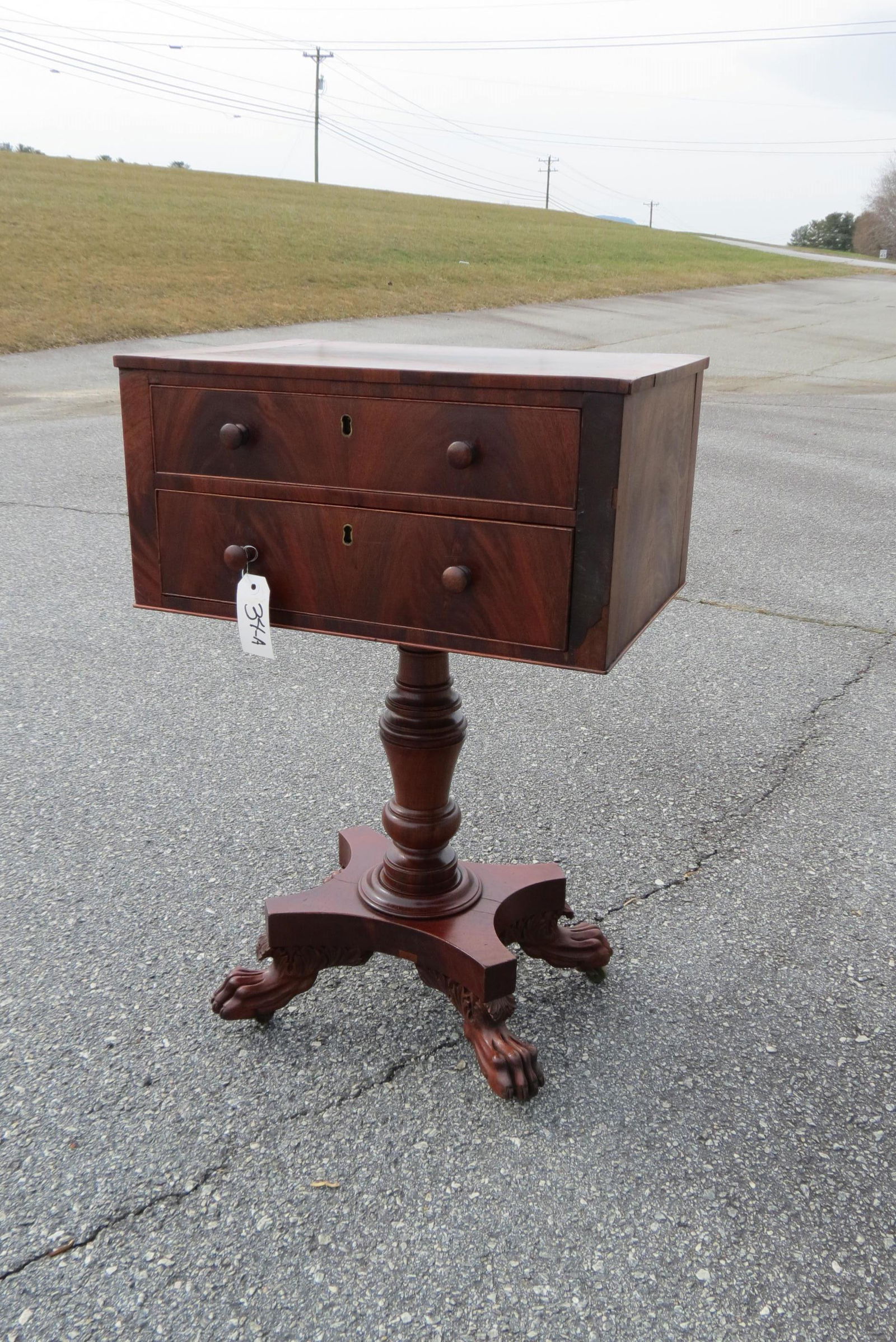 Empire Mahogany Work Table, (1 of 8)