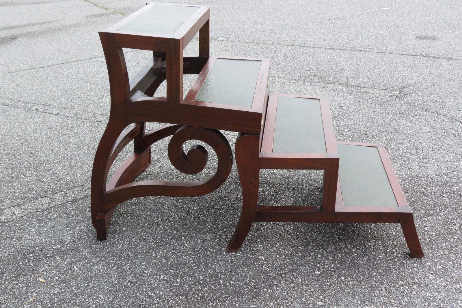 Unusual English Mahogany Library Steps / Arm Chair (1 of 4)