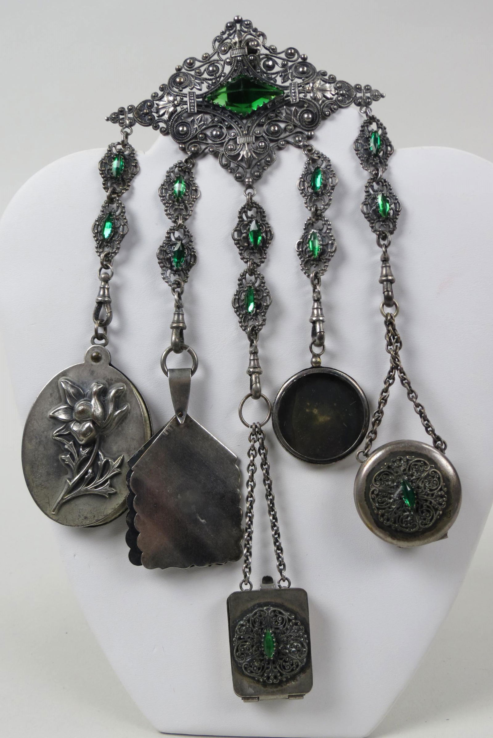 Victorian Chatelaine with Attachments, (1 of 5)