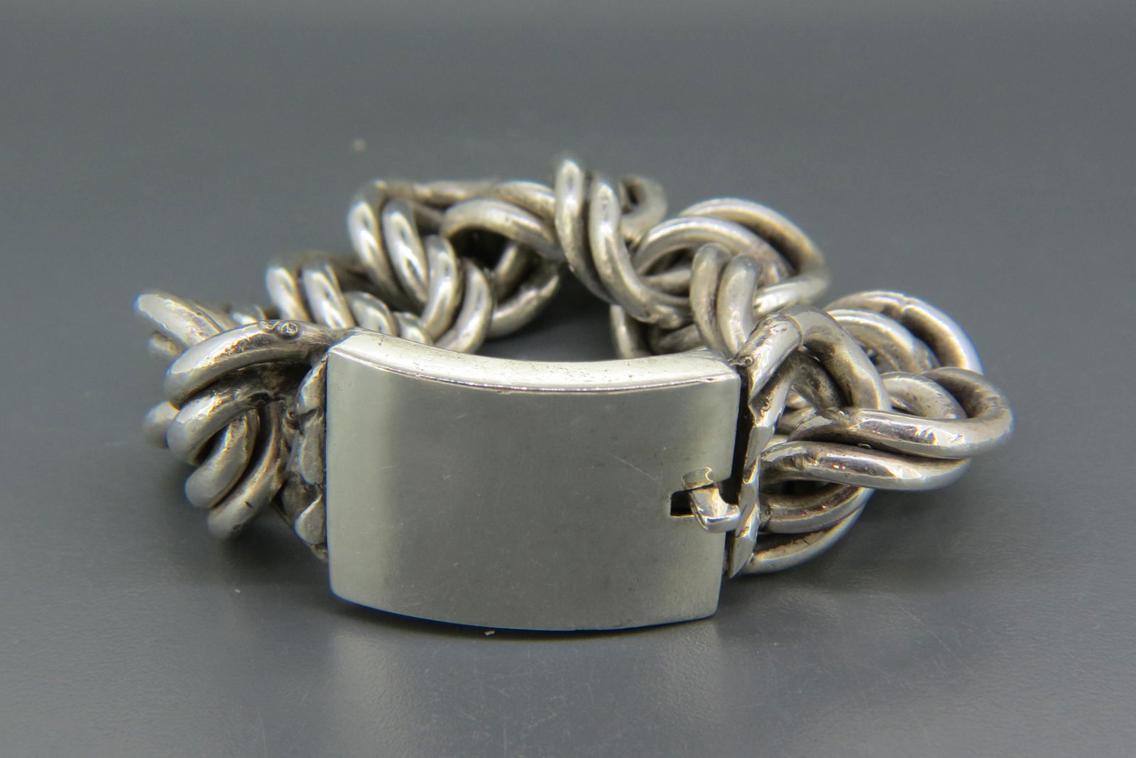 Men's Sterling Silver Large Bracelet, (1 of 4)