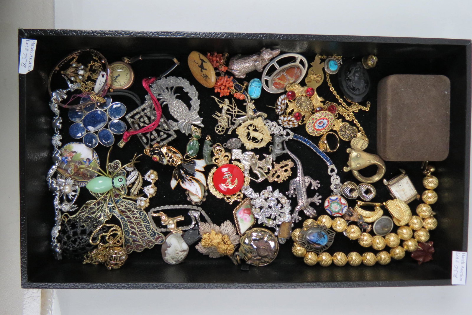 Estate Lot of Jewelry,: includes bracelets, brooches, necklaces, watches, earrings, some sterling, gold-filled, costume and more!
