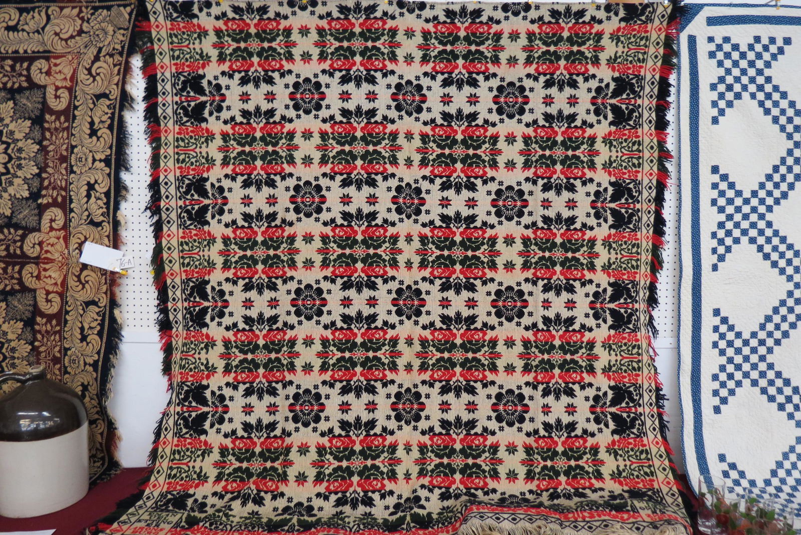1836 Jacquard Woven Coverlet, Aaronsburg, (1 of 5)