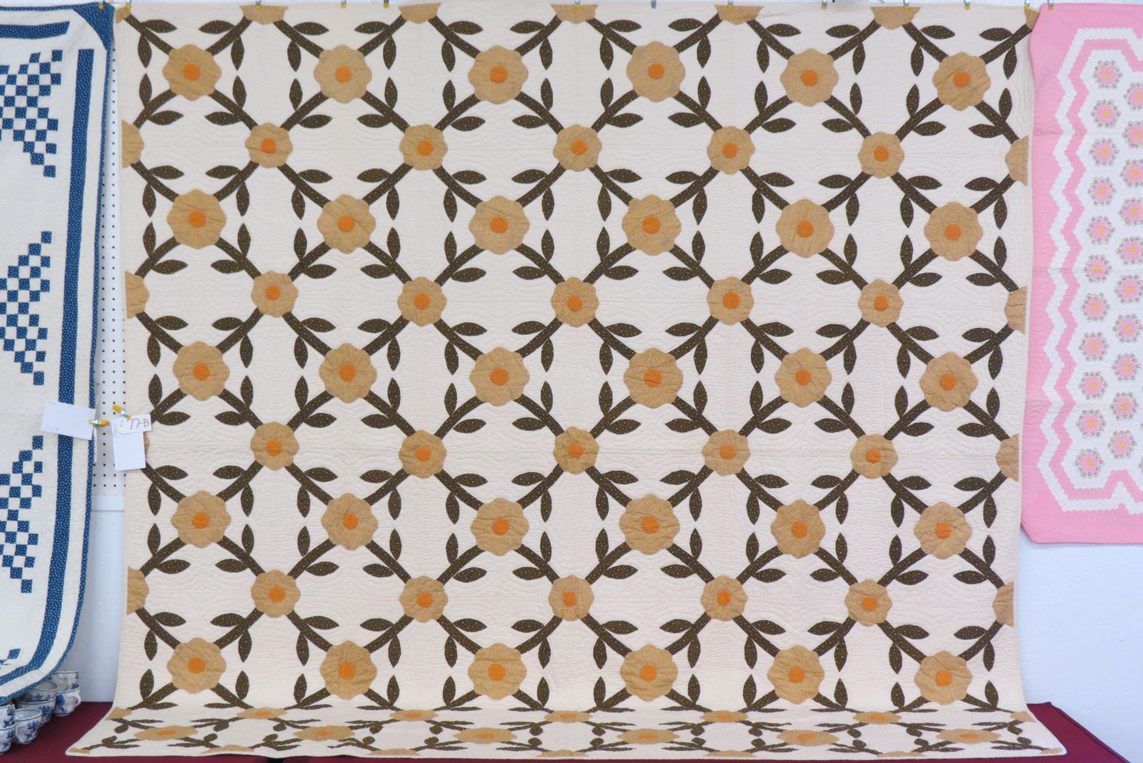 Antique Handmade Applique Quilt, (1 of 3)