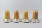 4 Steuben Art Glass Shades, golden iridescent,