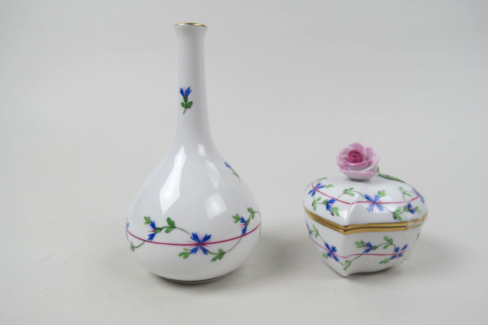 2 pcs. Herend Porcelain; trinket box (1 of 6)