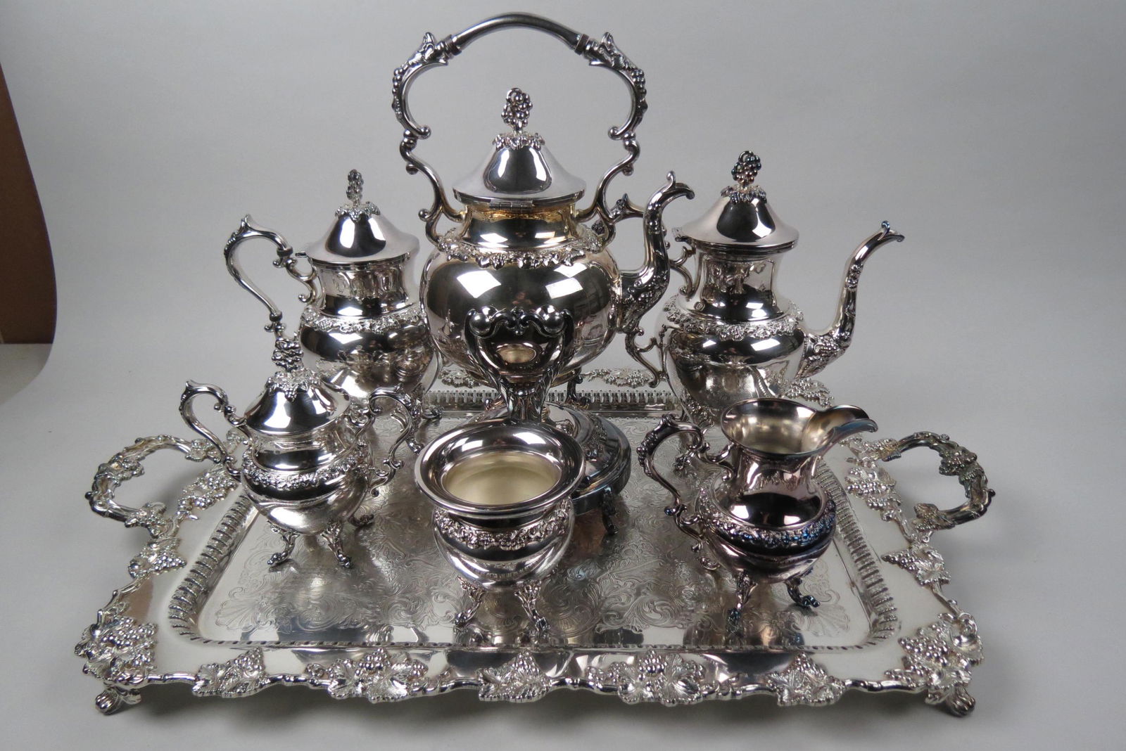 Silverplate Tea & Coffee Service with Tray, (1 of 9)