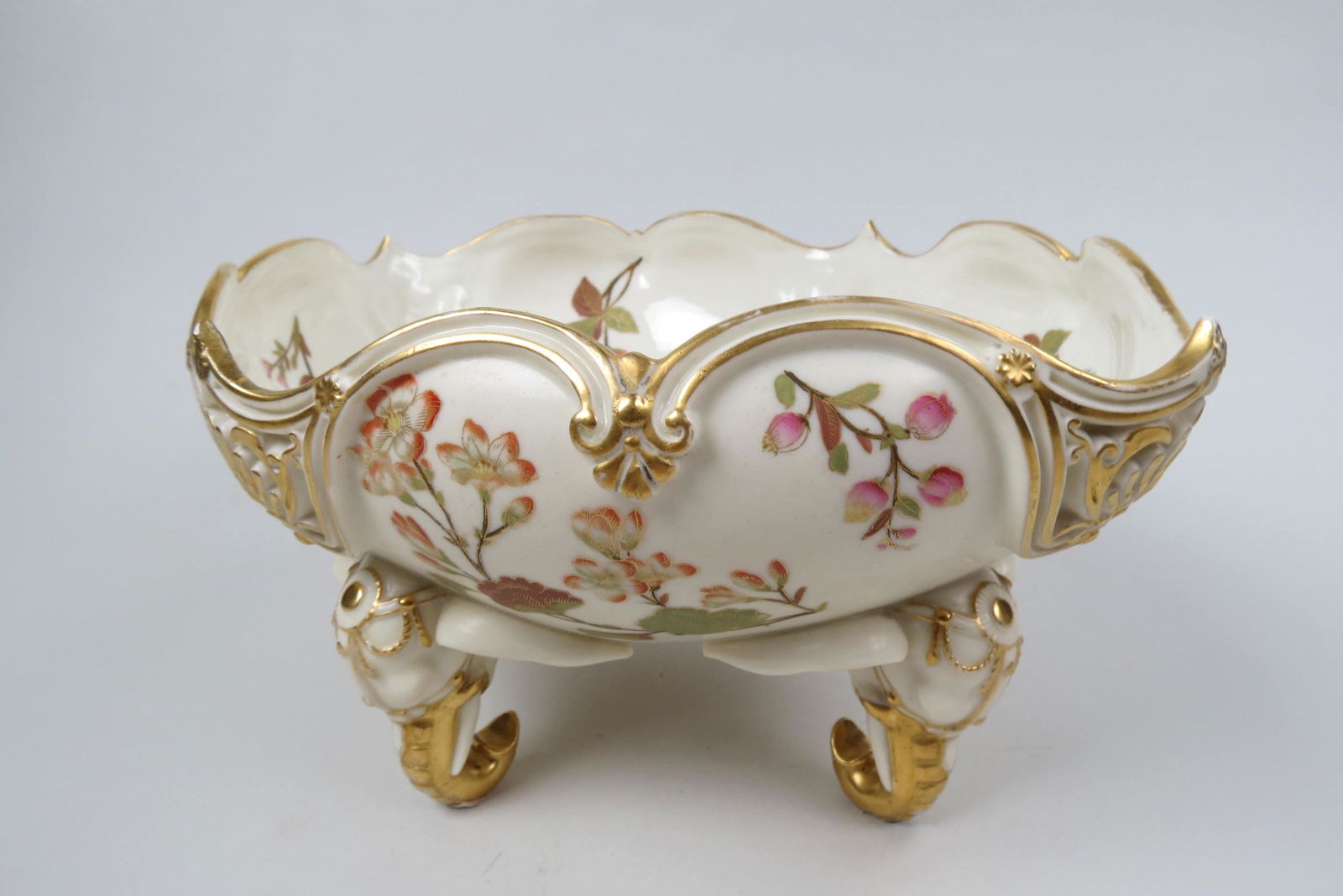 1886 Royal Worcester Porcelain Centerpiece Bowl, (1 of 8)