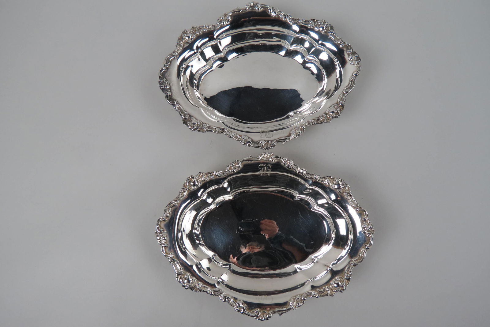 Pair of Gorham Sterling Silver Oval Bowls, (1 of 4)