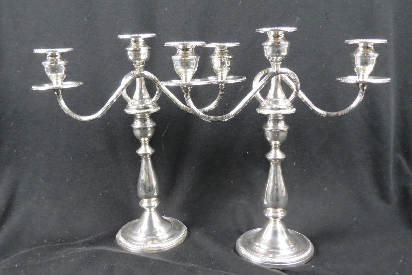 Pair of Tall Sterling Candelabra, (1 of 4)