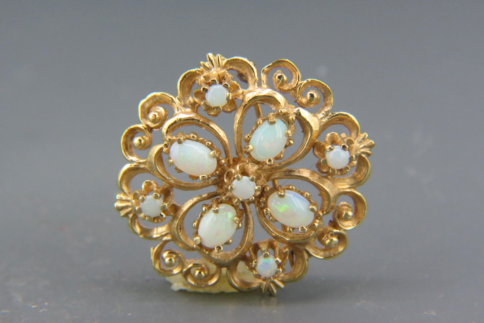 Opal & 14K Gold Brooch, (1 of 4)
