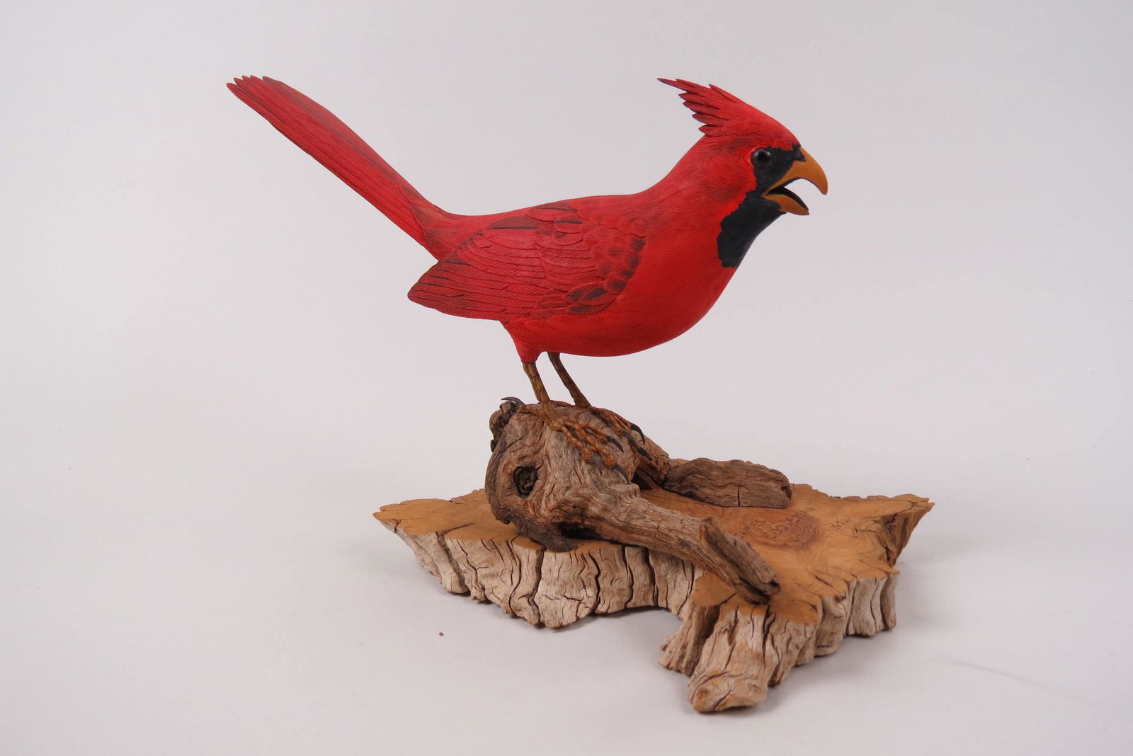 James Eddleman Carved Figurine of a Cardinal, (1 of 6)